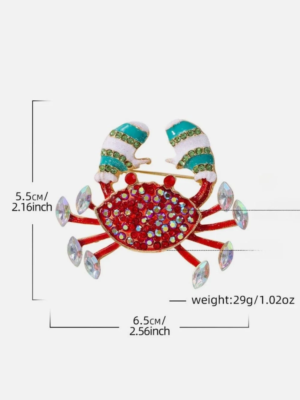 NWOT Red Crab Brooch